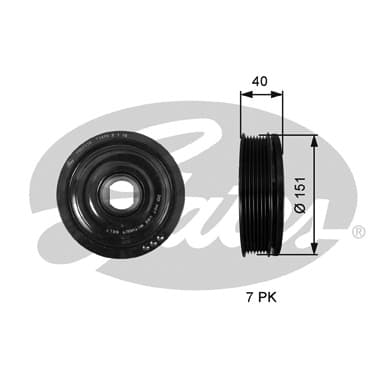 Poulie damper/vilebrequin