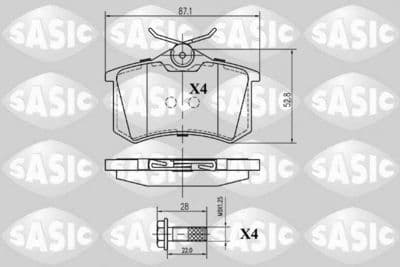 Kit de plaquettes de frein, frein à disque