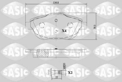 Kit de plaquettes de frein, frein à disque