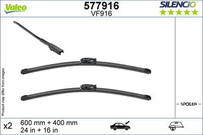 Balai d'essuie-glace SILENCIO FLAT BLADE SET