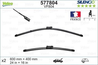Balai d'essuie-glace SILENCIO FLAT BLADE SET