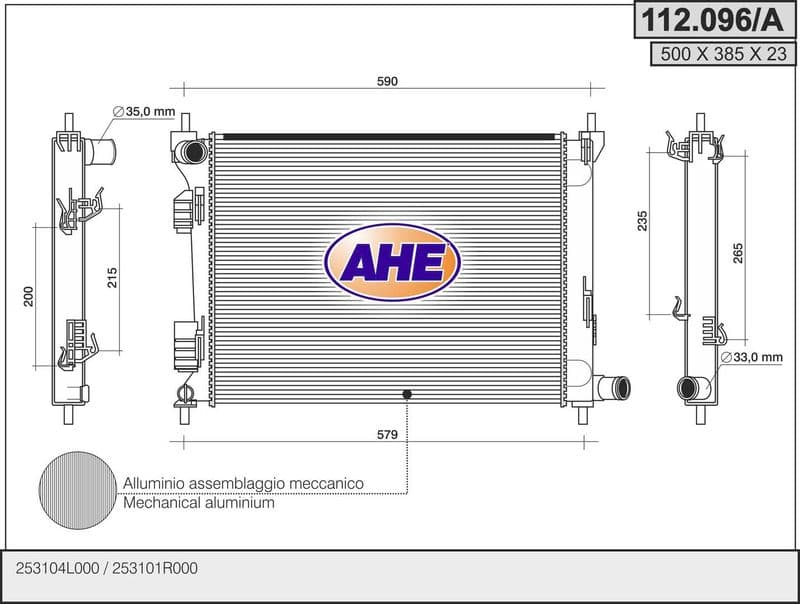 Radiateur, refroidissement du moteur