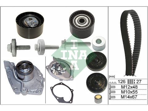 Pompe à eau + kit de courroie de distribution