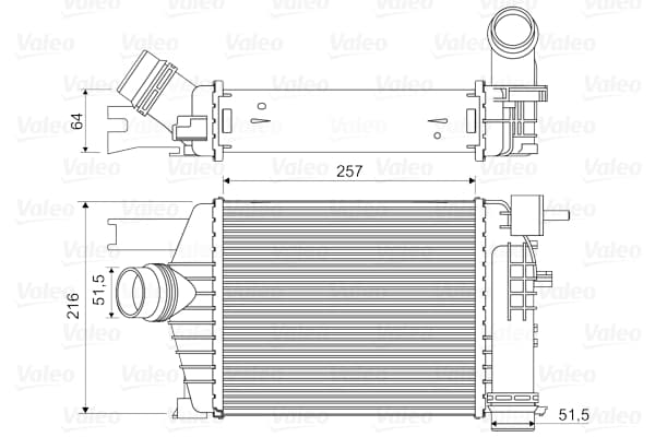 Intercooler radiateur de turbo