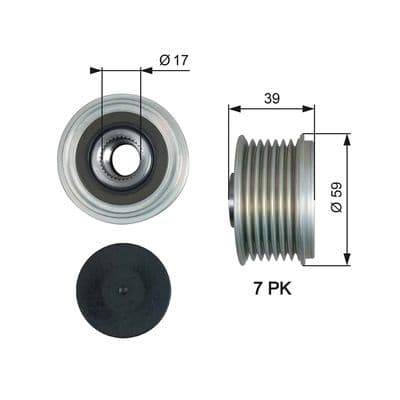 Poulie roue libre, alternateur DriveAlign®