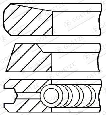 Jeu de segments de pistons