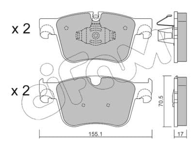 Kit de plaquettes de frein, frein à disque