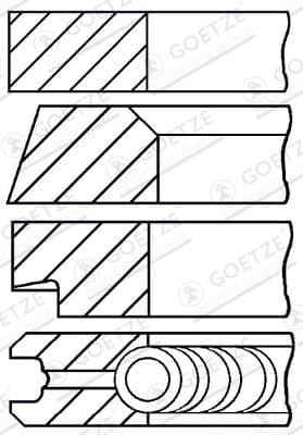 Jeu de segments de pistons