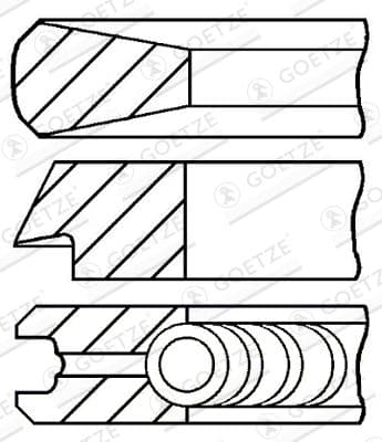 Jeu de segments de pistons