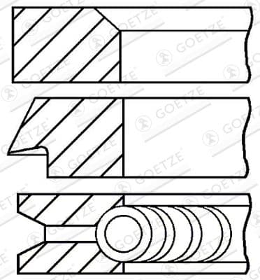 Jeu de segments de pistons