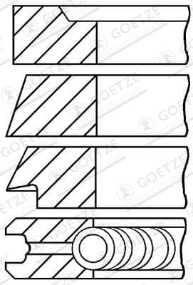 Jeu de segments de pistons