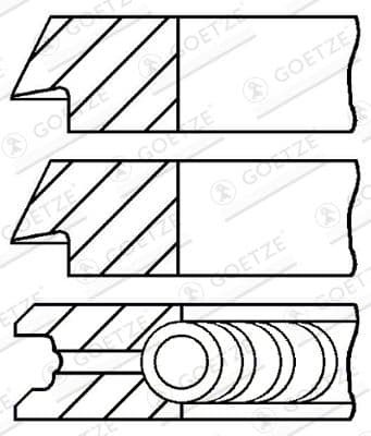 Jeu de segments de pistons
