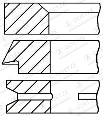 Jeu de segments de pistons