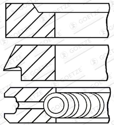 Jeu de segments de pistons