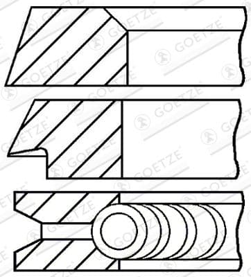 Jeu de segments de pistons