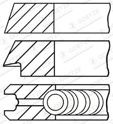 Jeu de segments de pistons
