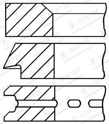 Jeu de segments de pistons