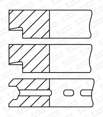 Jeu de segments de pistons