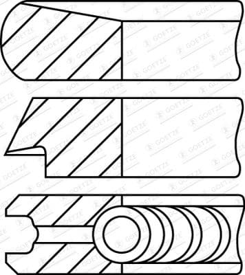 Jeu de segments de pistons