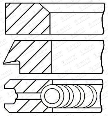 Jeu de segments de pistons