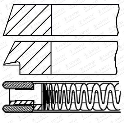 Jeu de segments de pistons