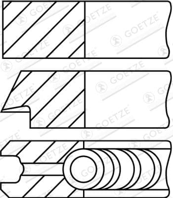 Jeu de segments de pistons