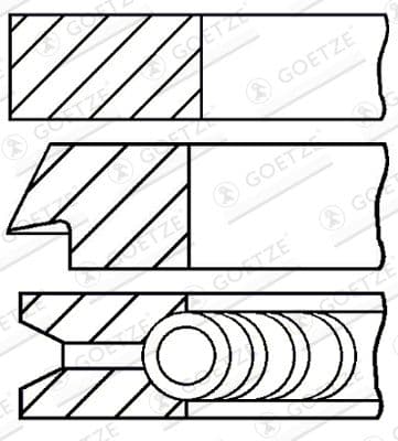 Jeu de segments de pistons