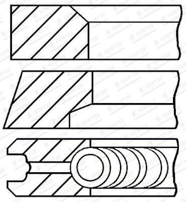 Jeu de segments de pistons