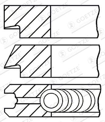 Jeu de segments de pistons