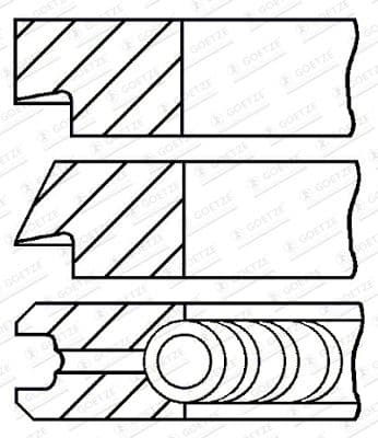 Jeu de segments de pistons