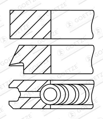 Jeu de segments de pistons