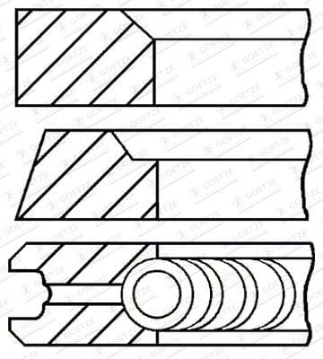 Jeu de segments de pistons