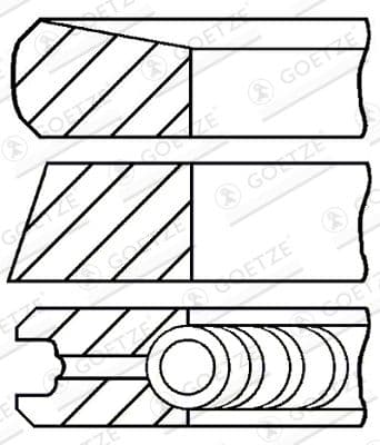 Jeu de segments de pistons
