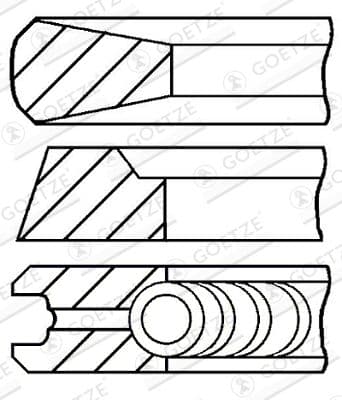 Jeu de segments de pistons