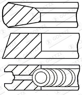 Jeu de segments de pistons