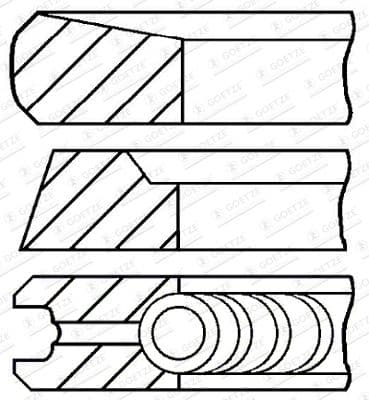 Jeu de segments de pistons