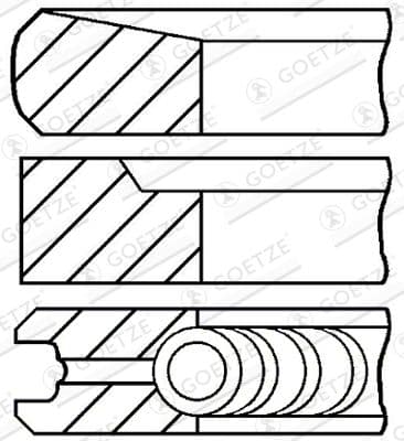 Jeu de segments de pistons