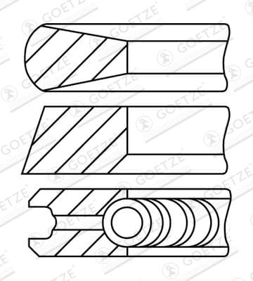 Jeu de segments de pistons