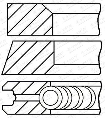 Jeu de segments de pistons