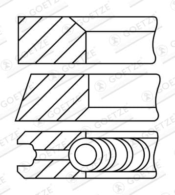 Jeu de segments de pistons