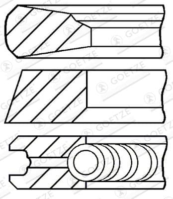 Jeu de segments de pistons