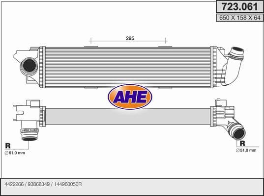 Intercooler radiateur de turbo