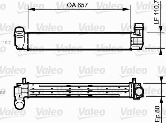 Intercooler radiateur de turbo