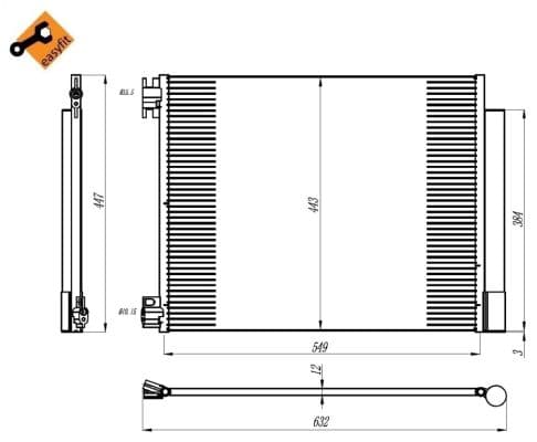 Condenseur / Radiateur de climatisation