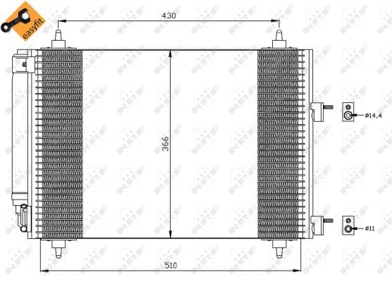 Condenseur / Radiateur de climatisation