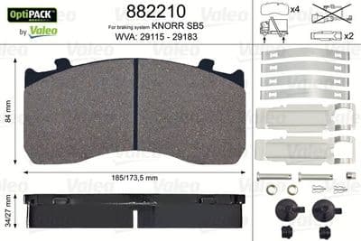 Kit de plaquettes de frein, frein à disque OPTIPACK