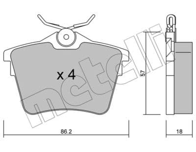 Kit de plaquettes de frein, frein à disque