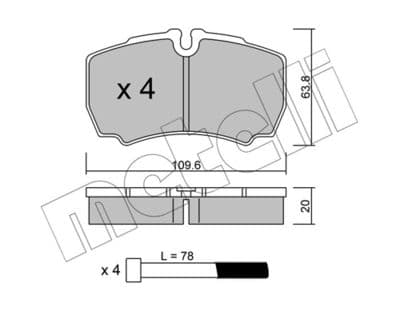 Kit de plaquettes de frein, frein à disque