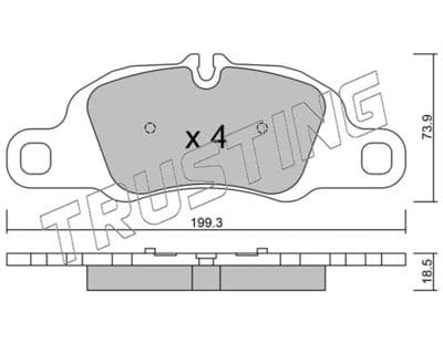 Kit de plaquettes de frein, frein à disque