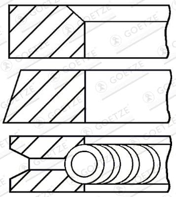 Jeu de segments de pistons
